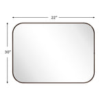 Rounded Rectangular Framed Wall Mounted Bathroom Vanity Mirror