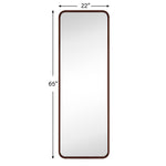 Rectangular Wood Framed Wall Mounted Bathroom Vanity Mirror