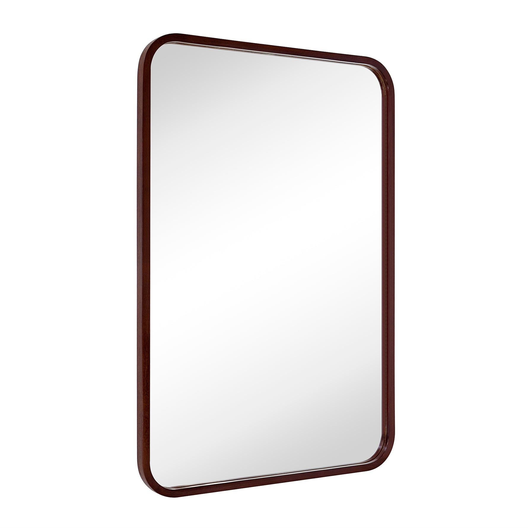 Rectangular Wood Framed Wall Mounted Bathroom Vanity Mirror