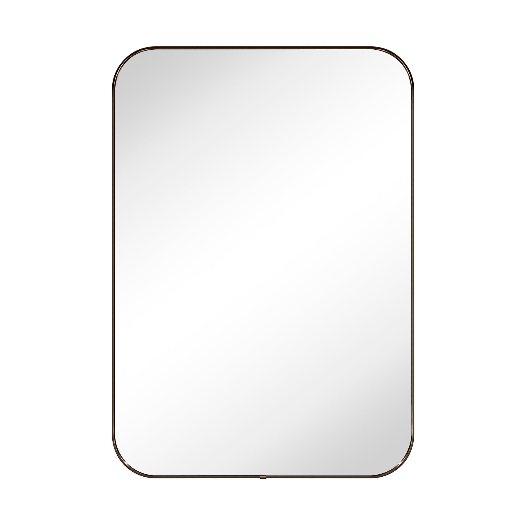Rounded Rectangular Framed Wall Mounted Bathroom Vanity Mirror
