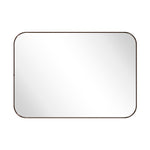 Rounded Rectangular Framed Wall Mounted Bathroom Vanity Mirror