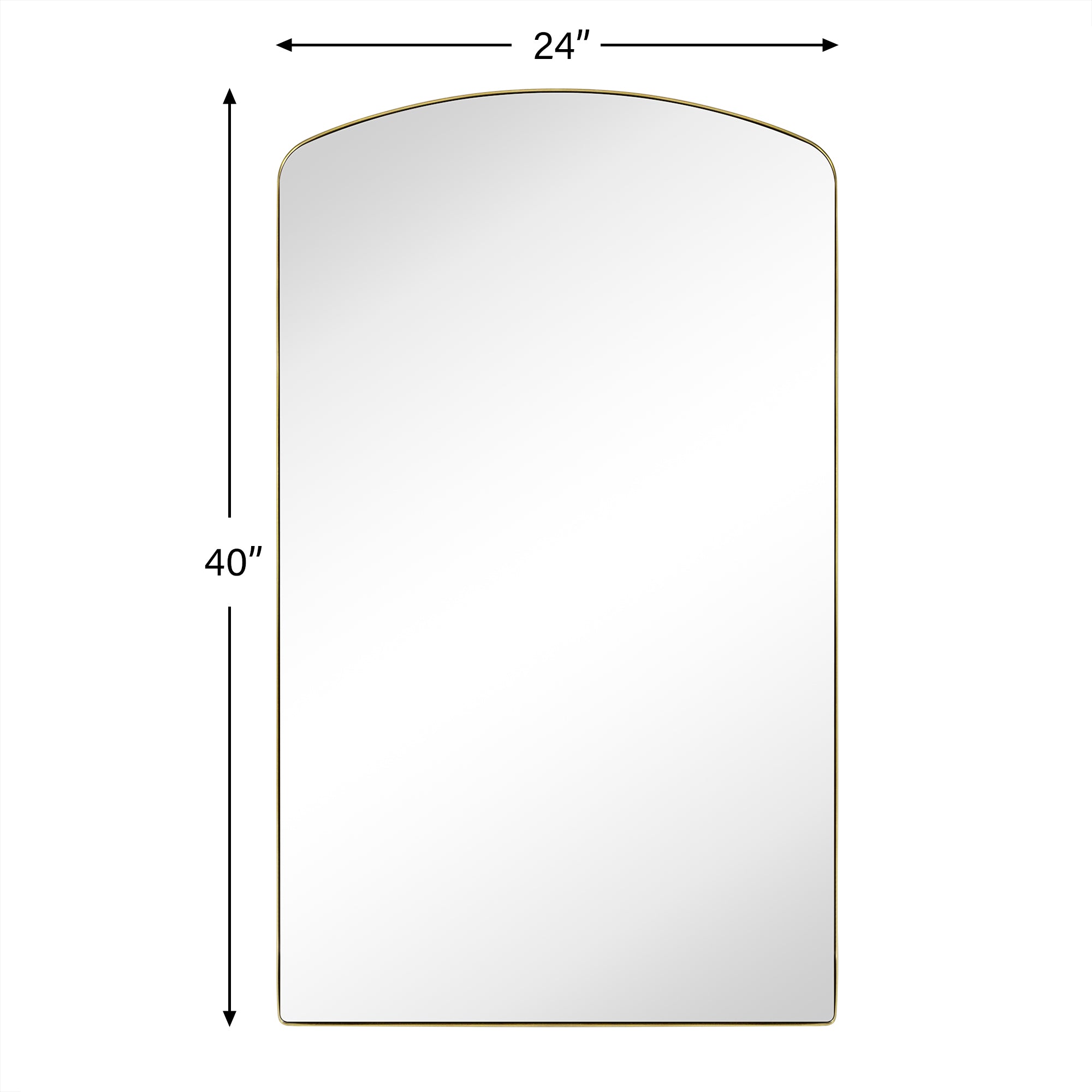 Metal Arched Mirror for Bathroom, Mantel or Dresser