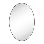 Oval Stainless Steel Framed Wall Mounted Bathroom Vanity Mirror