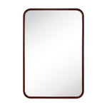 Rectangular Wood Framed Wall Mounted Bathroom Vanity Mirror