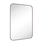 Rounded Rectangular Framed Wall Mounted Bathroom Vanity Mirror