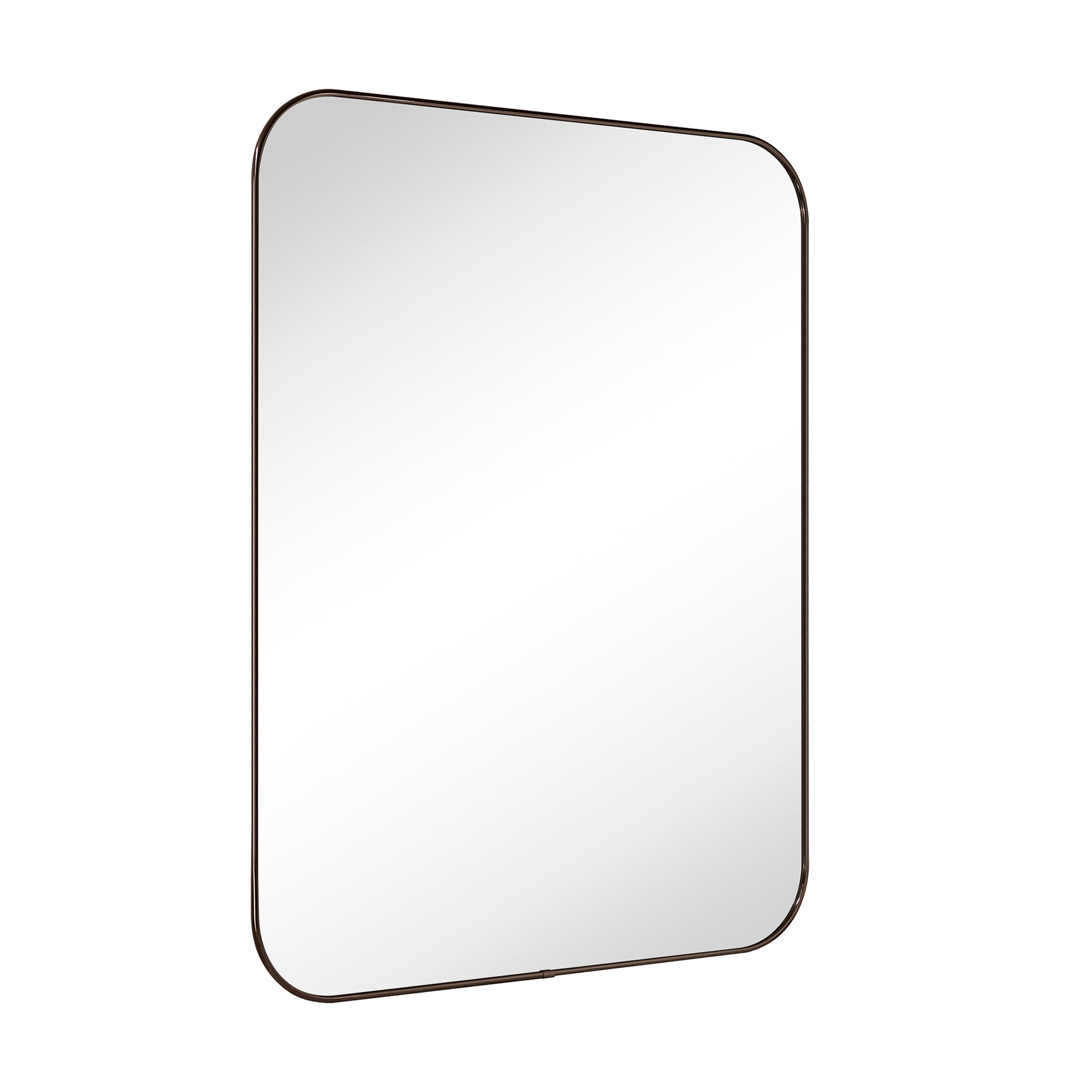 Rounded Rectangular Framed Wall Mounted Bathroom Vanity Mirror