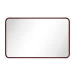 Rectangular Wood Framed Wall Mounted Bathroom Vanity Mirror