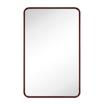 Rectangular Wood Framed Wall Mounted Bathroom Vanity Mirror