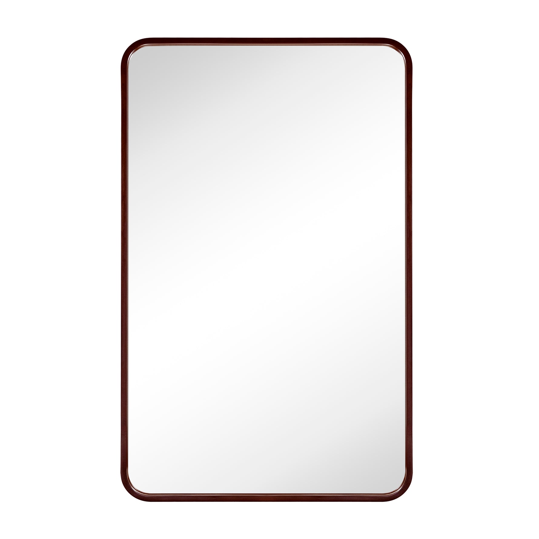 Rectangular Wood Framed Wall Mounted Bathroom Vanity Mirror