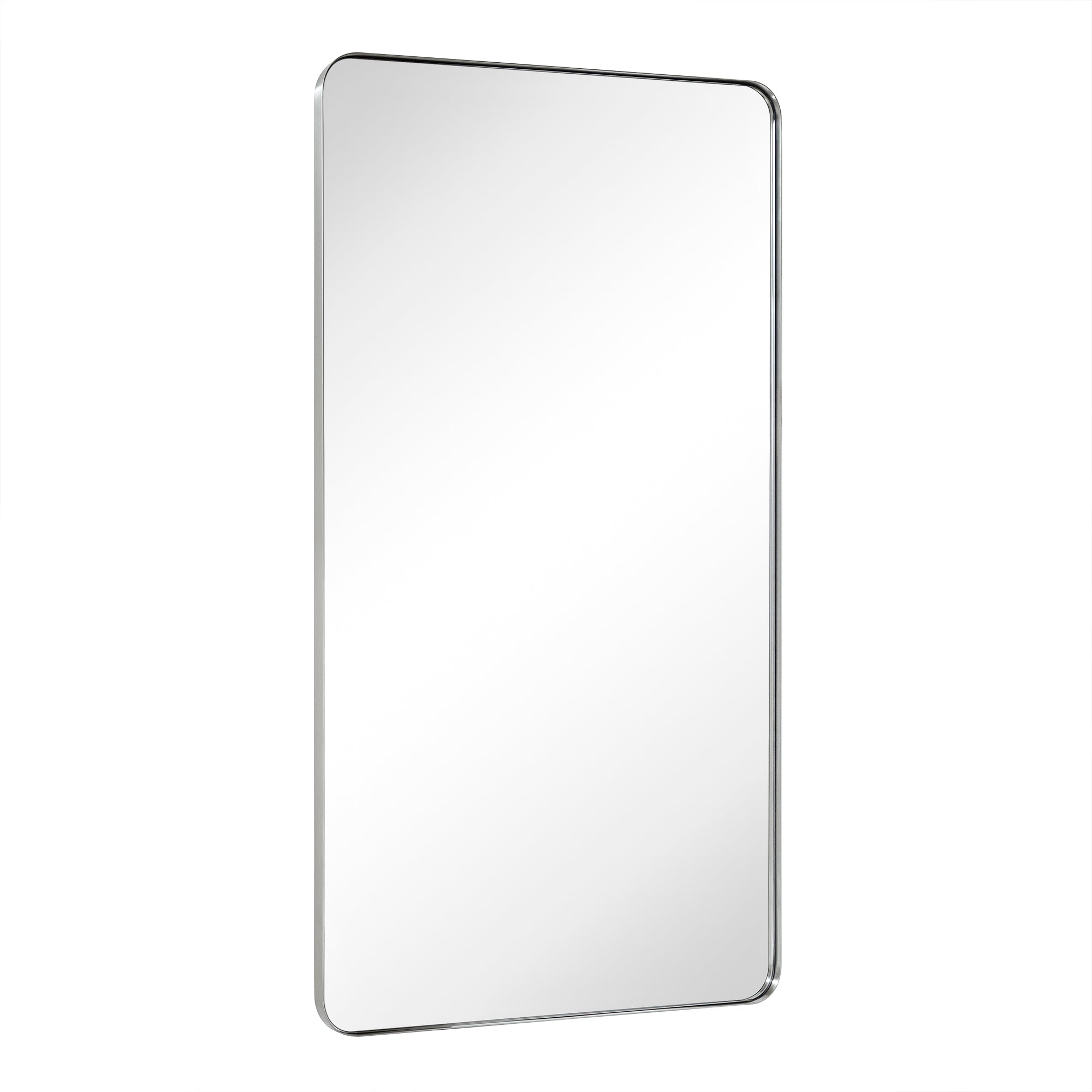 Rectangular Stainless Steel Metal Framed Wall Mounted Bathroom Vanity Mirror