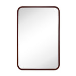 Rectangular Wood Framed Wall Mounted Bathroom Vanity Mirror