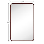 Rectangular Wood Framed Wall Mounted Bathroom Vanity Mirror