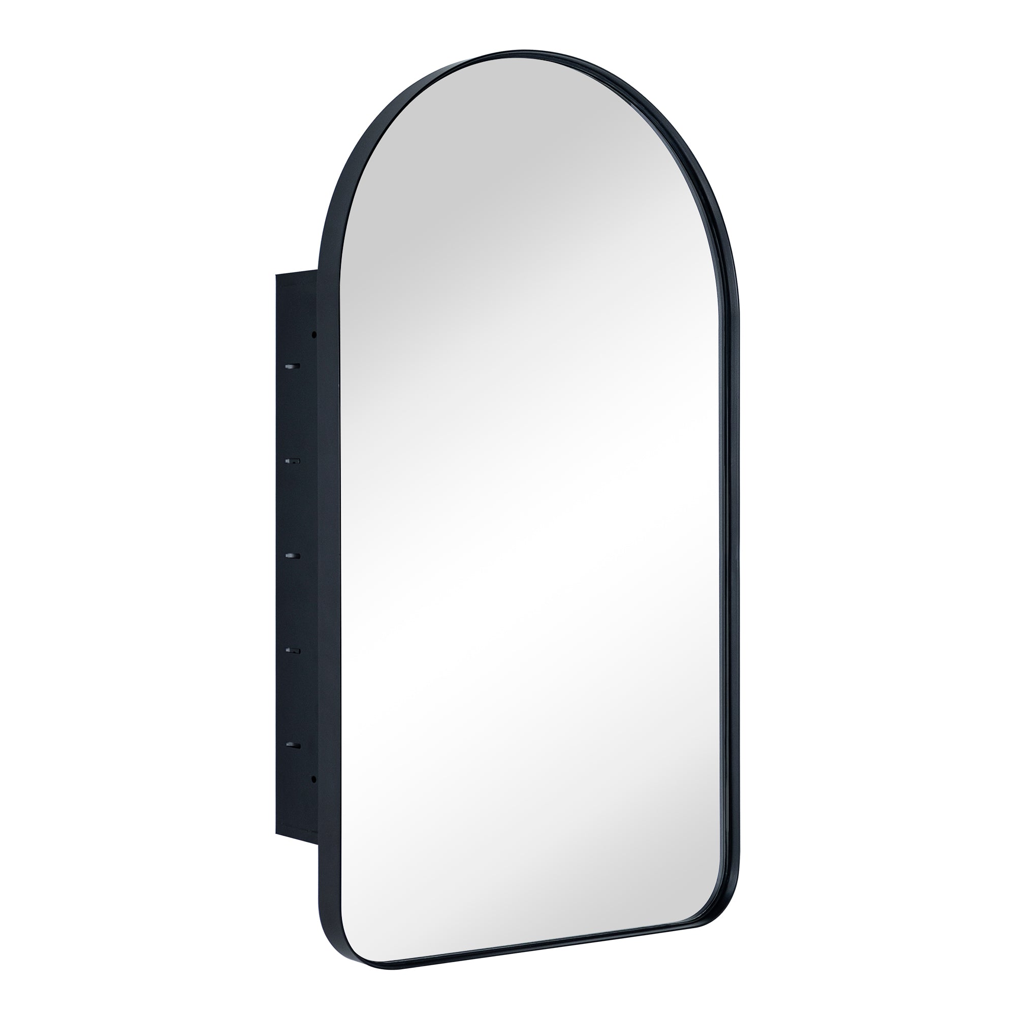 Arched Metal Framed Recessed Medicine Cabinet with Mirror