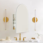 Arched Recess and Surface Mount Frameless Medicine Cabinet with Mirror