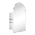  Arched Recess and Surface Mount Frameless Medicine Cabinet with Mirror