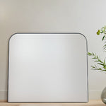 Rounded Corner Mantel Framed Wall Mounted Bathroom Mirror