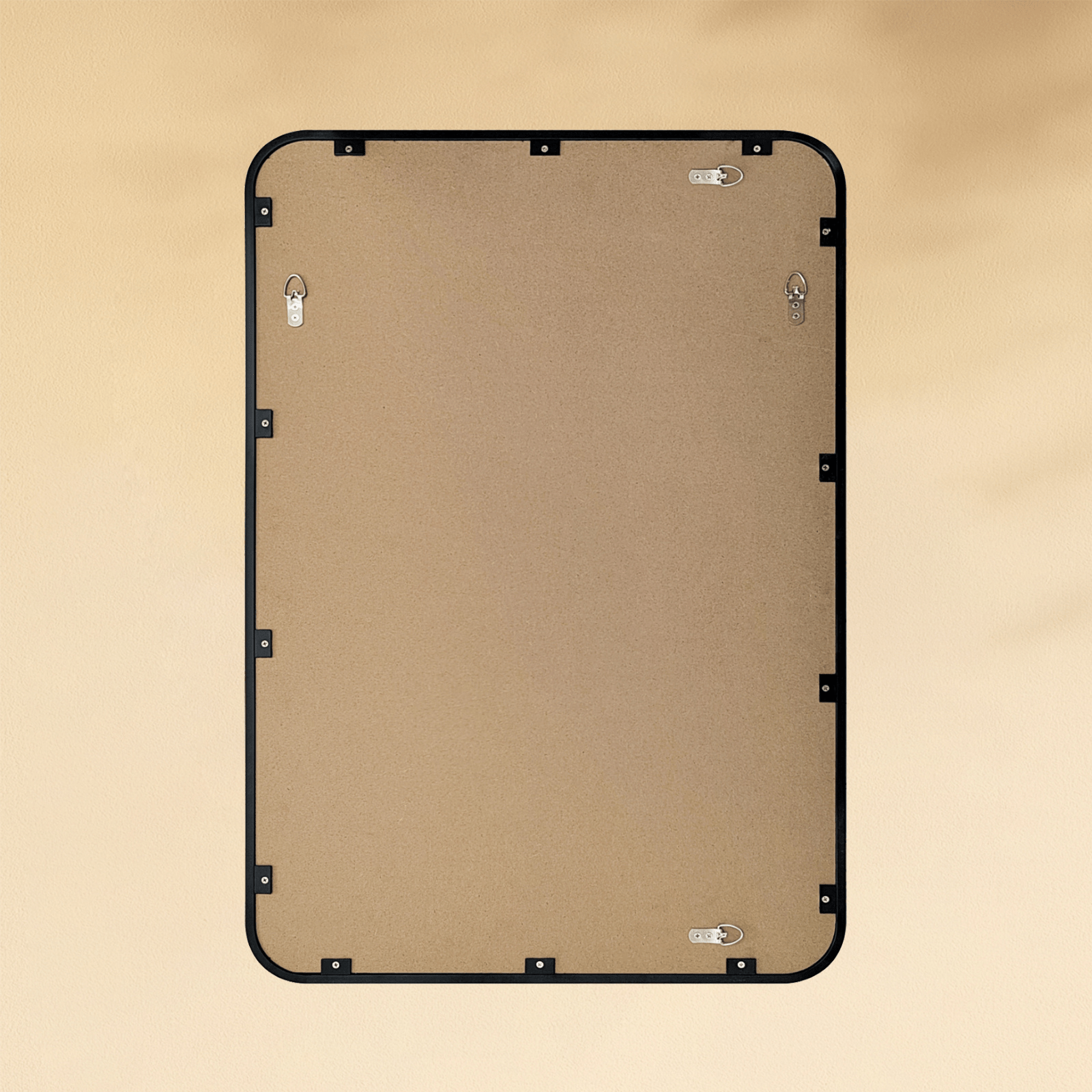 Aria Modern Rectangle Wall Mirrors with Rounded Corners GC-00778 Oil Rubbed Bronze 20x28" TEHOME