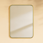 Aria Modern Rectangle Wall Mirrors with Rounded Corners GC-00774 Black 20x28" TEHOME