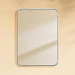 Aria Modern Rectangle Wall Mirrors with Rounded Corners GC-00775 Chrome 20x28" TEHOME