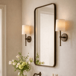 Aria Modern Rectangle Wall Mirrors with Rounded Corners GC-00778 Oil Rubbed Bronze 20x28" TEHOME