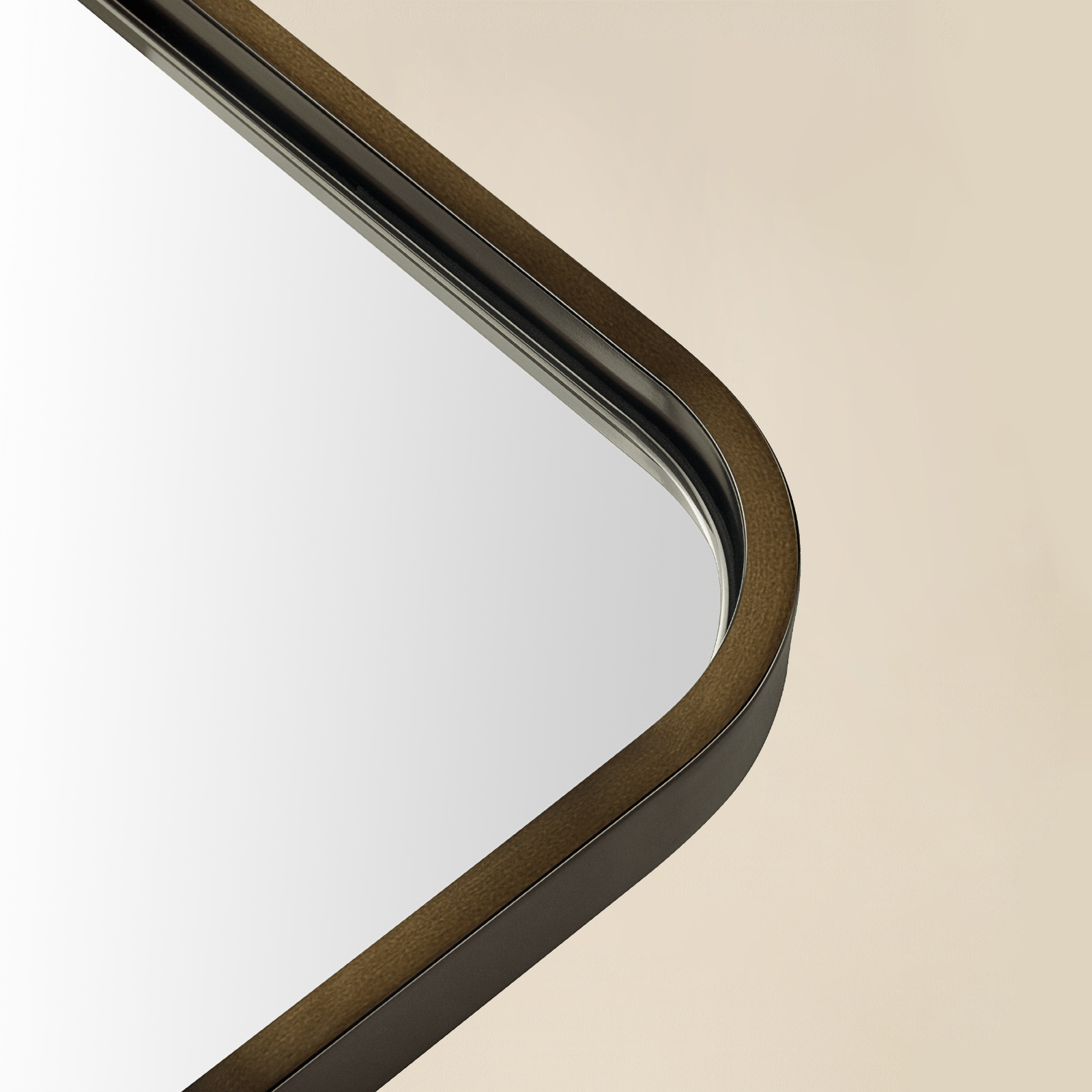 Aria Modern Rectangle Wall Mirrors with Rounded Corners GC-00778 Oil Rubbed Bronze 20x28" TEHOME