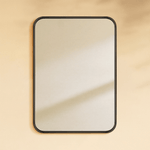 Aria Modern Rectangle Wall Mirrors with Rounded Corners GC-00776 Brushed Nickel 20x28" TEHOME