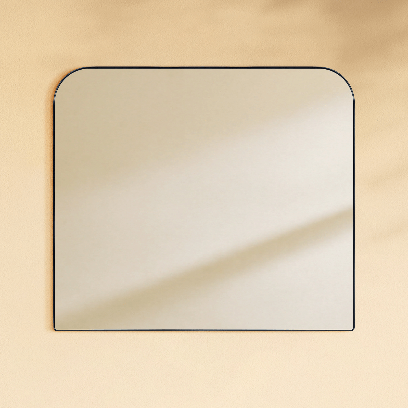 Bhargava Modern Arch Mantel Mirrors GC-0Y027 Black 30x34" TEHOME