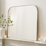 Bhargava Modern Arch Mantel Mirrors GC-0Y027 Black 30x34" TEHOME