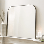 Bhargava Modern Arch Mantel Mirrors GC-0Y027 Black 30x34" TEHOME