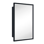 Rectangular Metal Framed Recessed Bathroom Medicine Cabinet with Mirror