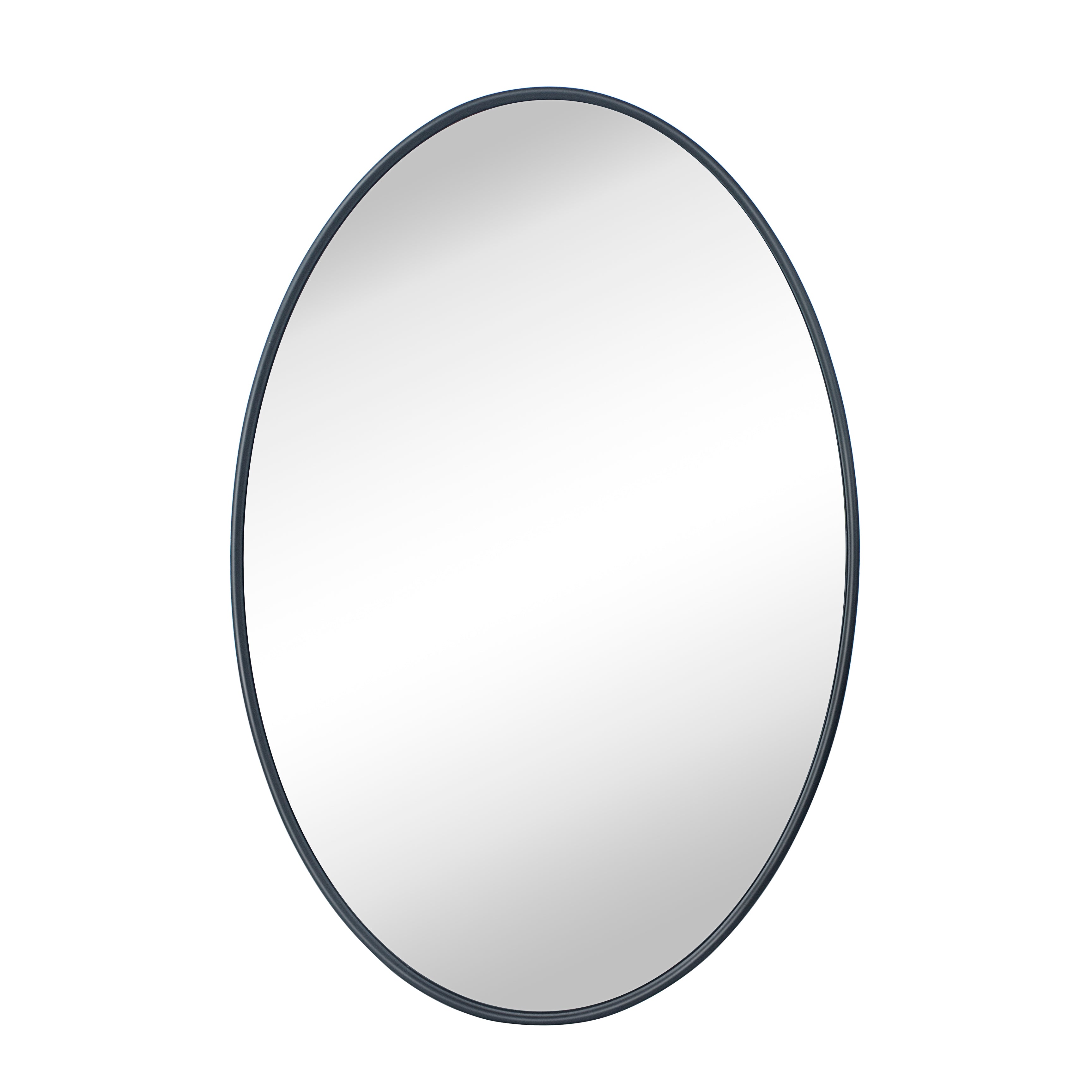 Oval Metal Framed Bathroom Mirror Wall Mounted Bathroom Vanity Mirror