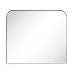 Rounded Corner Mantel Framed Wall Mounted Bathroom Mirror