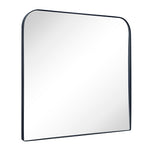 Rounded Corner Mantel Framed Wall Mounted Bathroom Mirror