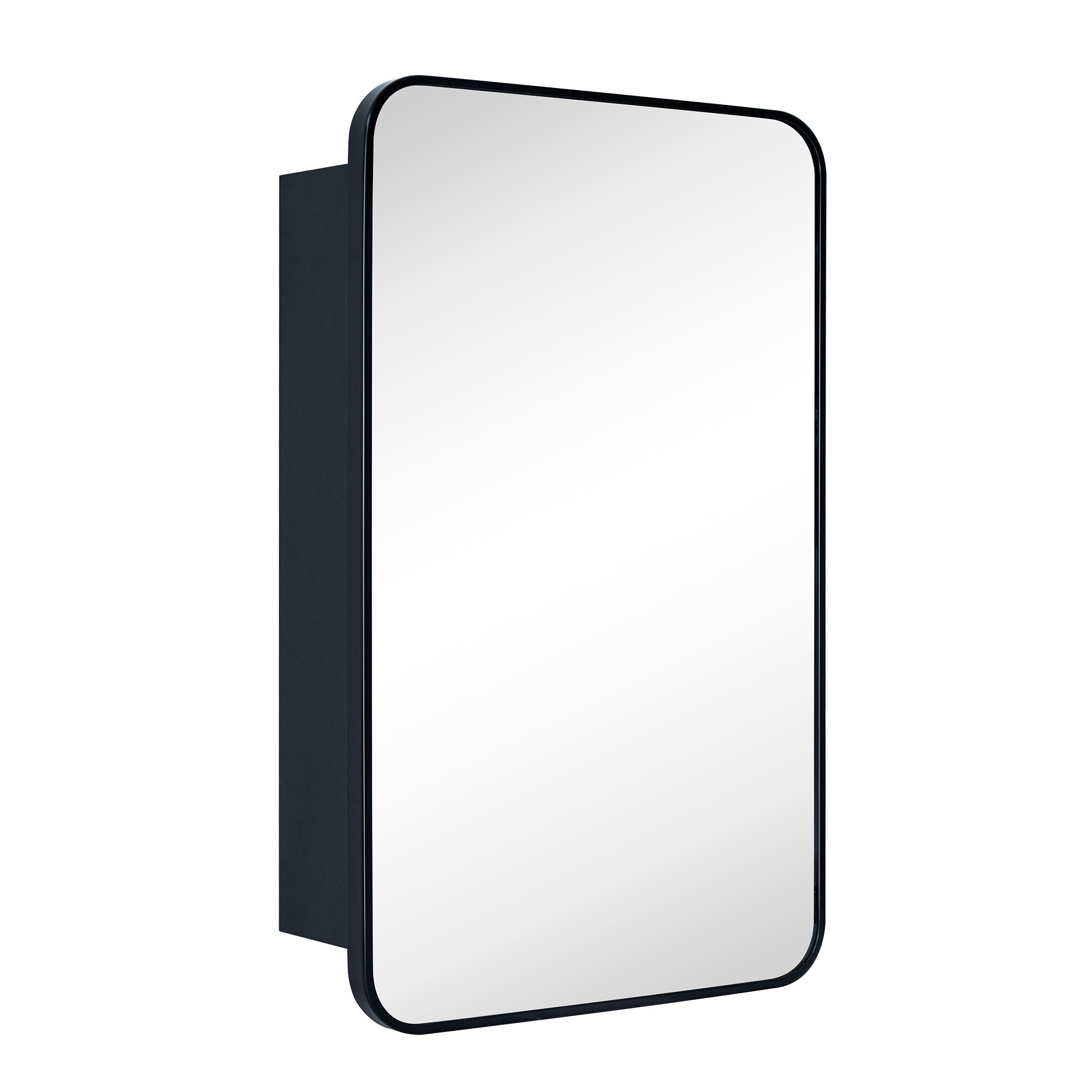 Rectangular Recessed or Surface Mount Metal Framed Medicine Cabinet with Mirror