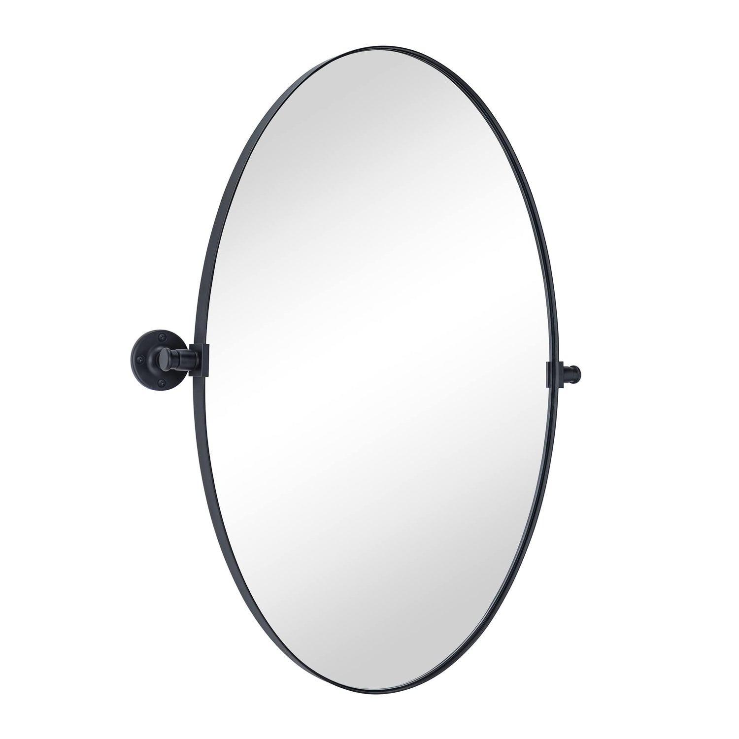 Aura Modern Oval Bathroom Pivot Mirrors