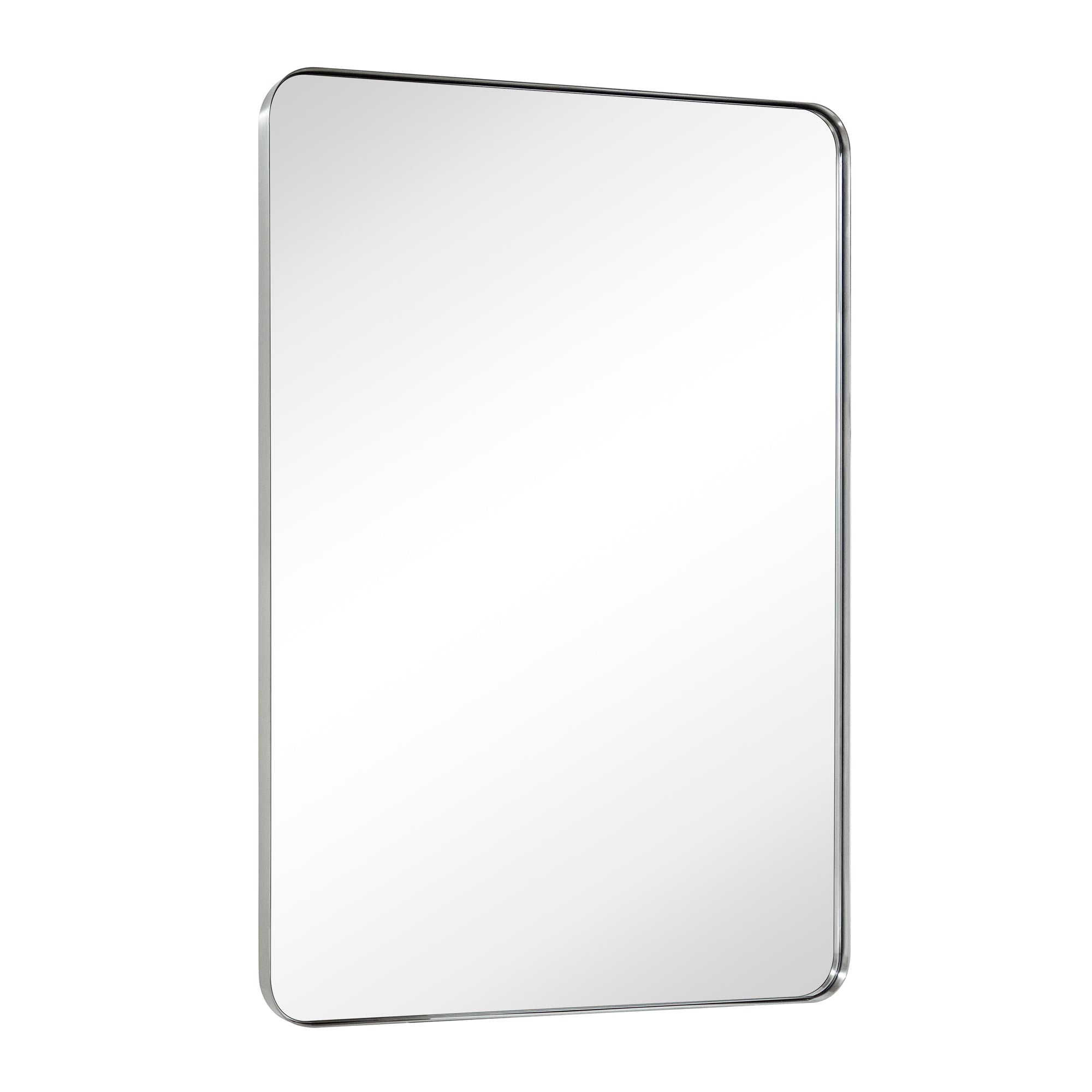 Rectangular Stainless Steel Metal Framed Wall Mounted Bathroom Vanity Mirror