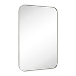 Rectangular Stainless Steel Framed Wall Mounted Bathroom Vanity Mirror
