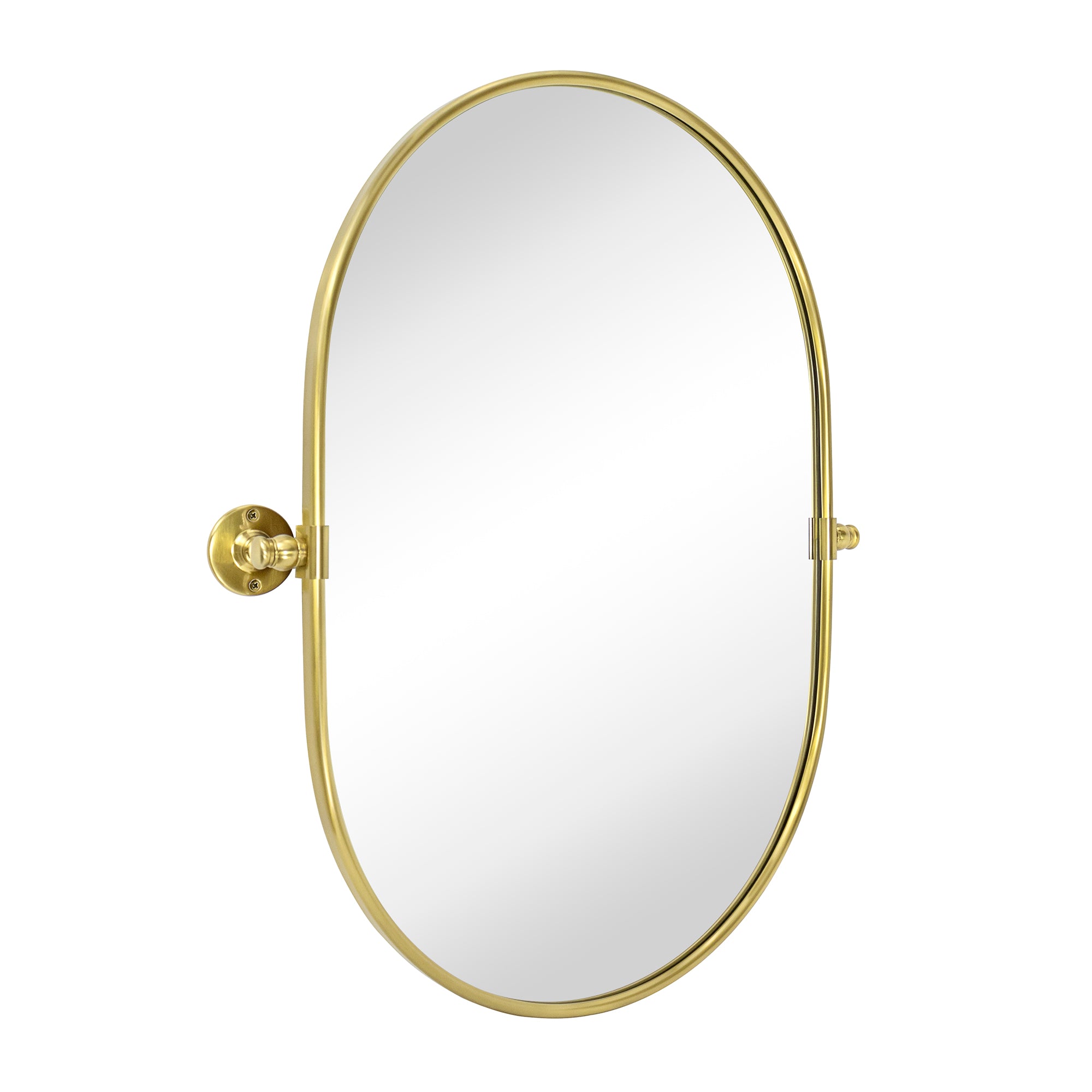 Pill Oval Metal Framed Tilting Wall Mounted Bathroom Vanity Mirror