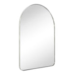 Arched Stainless Steel Framed Wall Mounted Bathroom Vanity Mirror