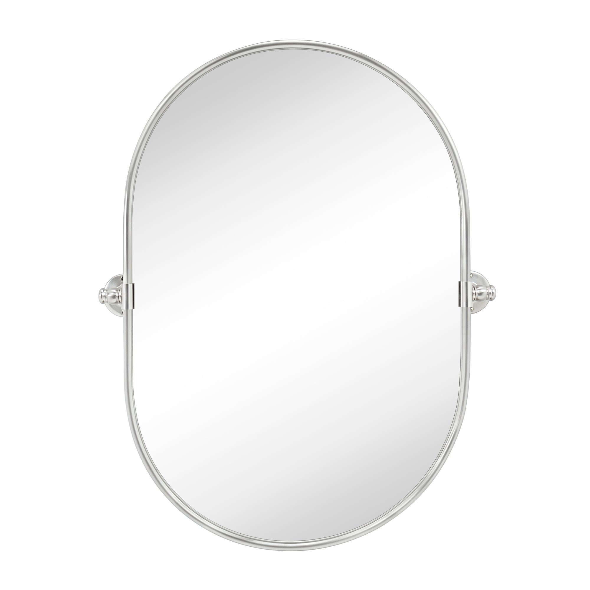 Pill Oval Metal Framed Tilting Wall Mounted Bathroom Vanity Mirror