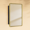 Bryand Farmhouse Rectangle Surface Mount Bathroom Medicine Cabinet with Mirrors GC-00765 Brushed Gold 16x24" TEHOME
