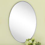 Oval Stainless Steel Framed Wall Mounted Bathroom Vanity Mirror