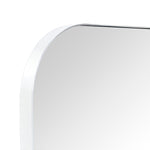 Rounded Corner Mantel Framed Wall Mounted Bathroom Mirror