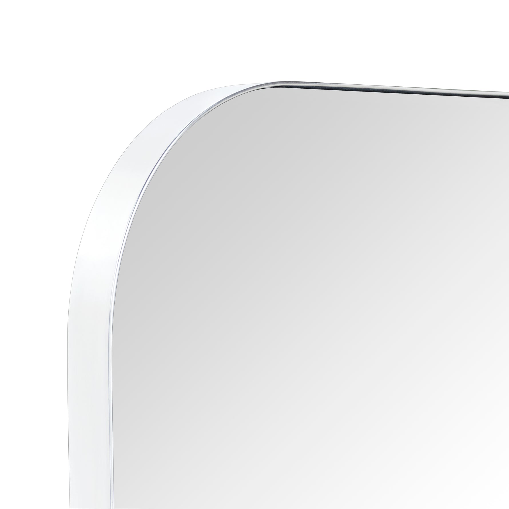 Rounded Corner Mantel Framed Wall Mounted Bathroom Mirror