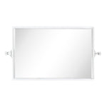 Rectangular Metal Framed Wall Mounted Bathroom Vanity Mirror