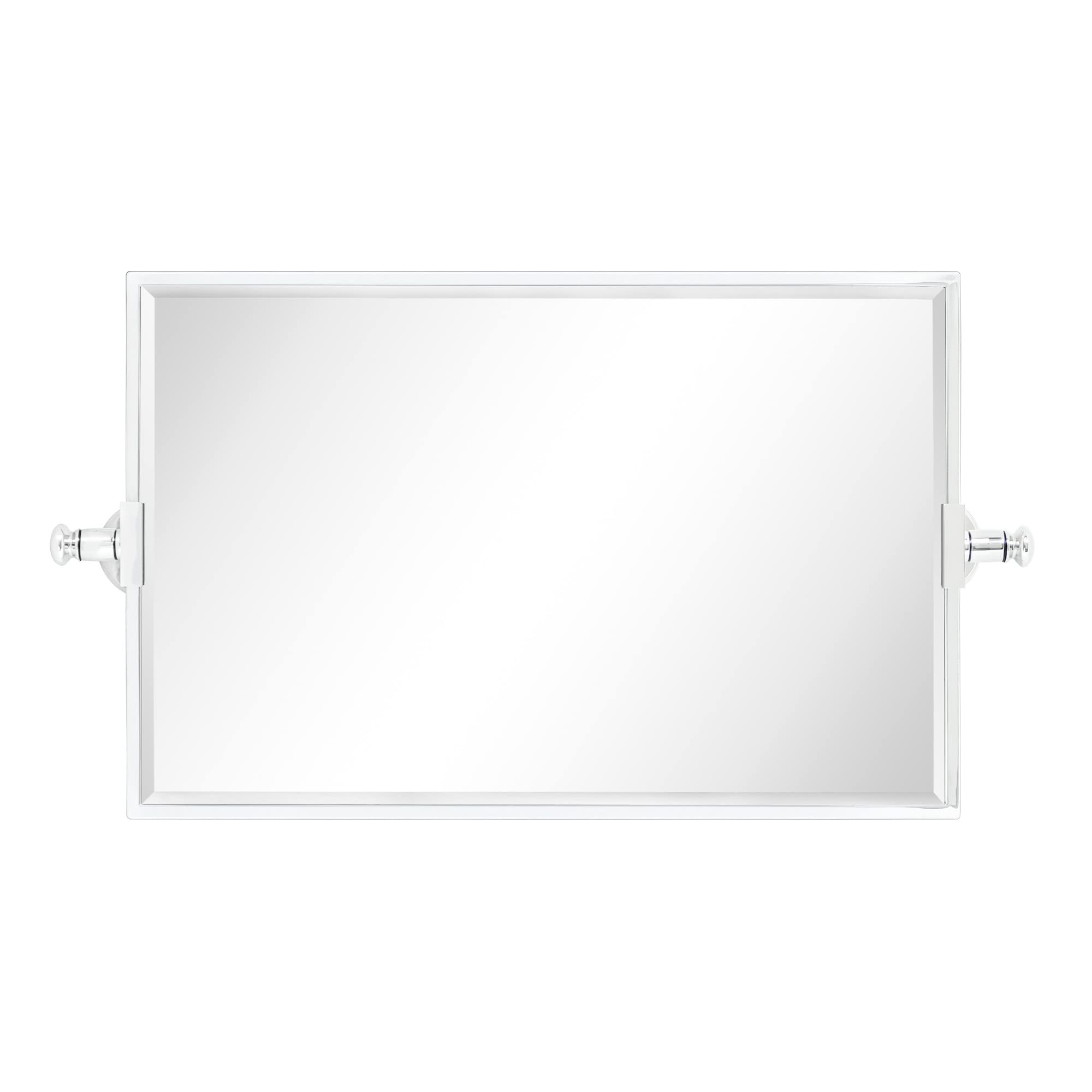 Rectangular Metal Framed Wall Mounted Bathroom Vanity Mirror