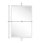 Rectangular Metal Framed Wall Mounted Bathroom Vanity Mirror