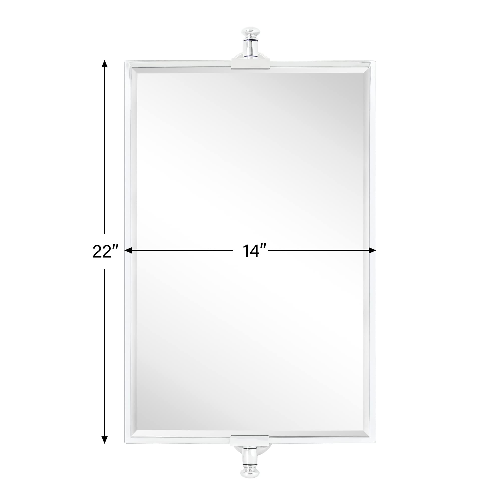 Rectangular Metal Framed Wall Mounted Bathroom Vanity Mirror