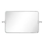 Rectangular Metal Framed Wall Mounted Bathroom Vanity Mirror