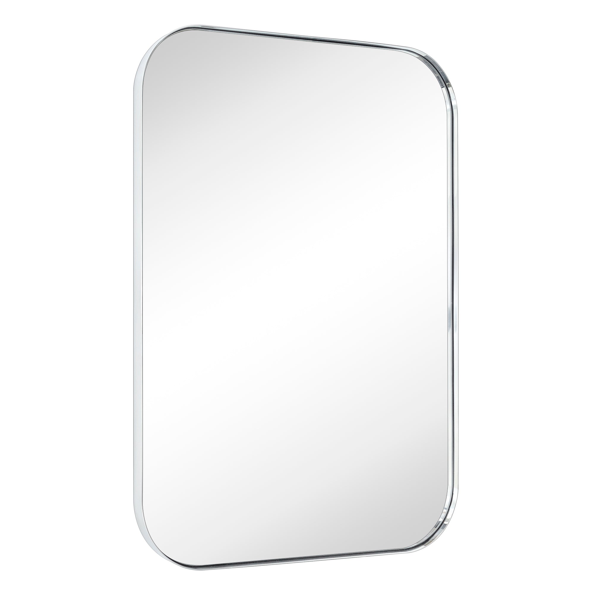 Rectangular Stainless Steel Framed Wall Mounted Bathroom Vanity Mirror